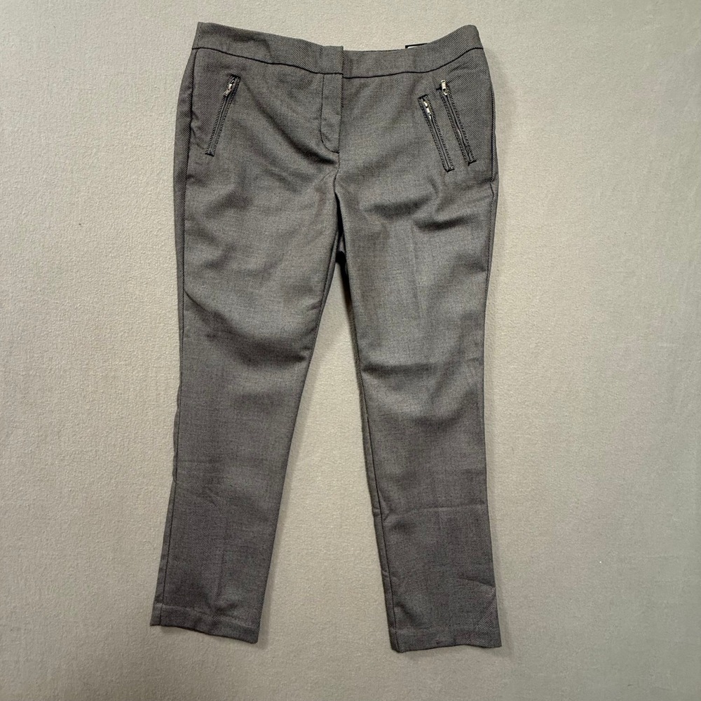 NWT Worthington Black White Zipper Pockets Slim Fit Slacks Pants Women‎ Size 12P